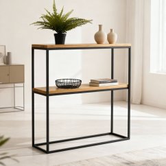 Regál Star s masívnymi dubovými doskami