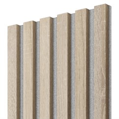 Akustický panel, Dub Sonoma, šedý filc, 30x275 cm