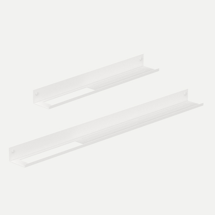 Kovová nástěnná police do koupelny Roma bílá - Velikost: L - pravá varianta