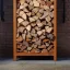 Cortenový dřevník FRAME - Velikost dřevníku (délka x hloubka x výška): 1 200 × 400 × 1 000 mm