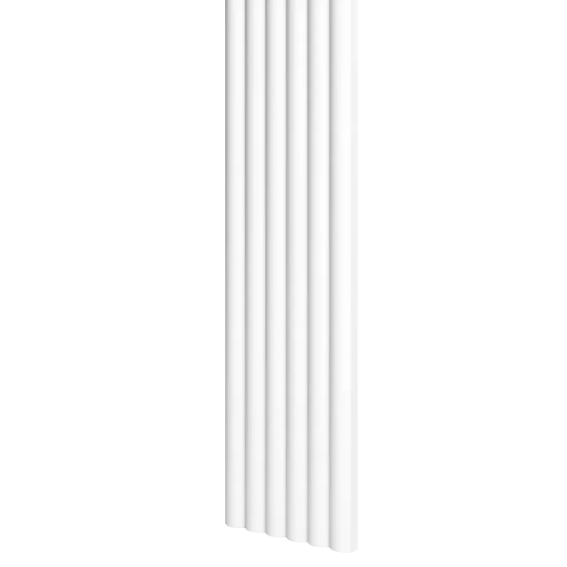 Designový panel s mikrolamelami, tvar Vag, bílý mat, 12x275 cm