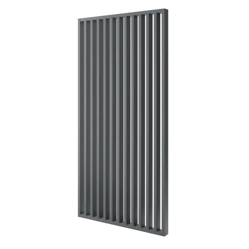 Lamelová dělící stěna, kompletní sada, výška a šířka dle výběru, grafit
