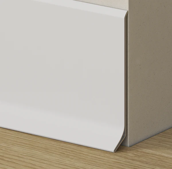 Soklová podlahová lišta, hliníková, bílý mat, 2,75 m