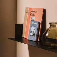 Nástenná kovová polica Firenze čierna