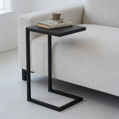 Odkládací stolek Dimo s kovovou deskou