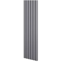 Designový panel s mikrolamelami, tvar Vik, grafit, 12x275 cm