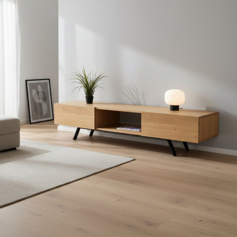 TV stolek Harmony z dubového masivu