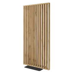 Samostatně stojící lamelová dělící stěna se základnou, kompletní sada, dub Wotan