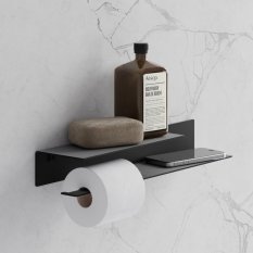 Kovový nástěnný držák na toaletní papír Berno černý