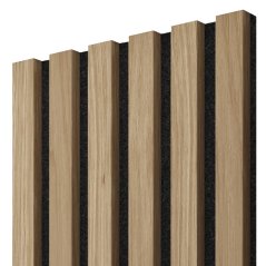 Akustický panel, Dub Natura, černý filc, 30x275 cm