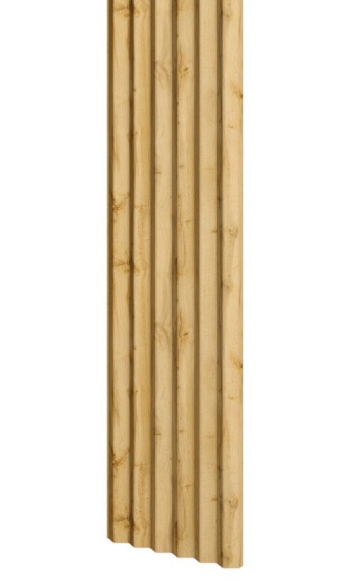 Designový panel s mikrolamelami, tvar Top, dub Wotan, 12x275 cm