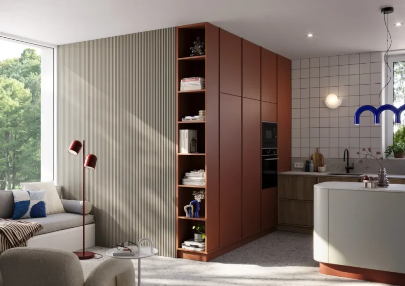 Designový panel s mikrolamelami, tvar Vag, pískově béžová, 12x275 cm