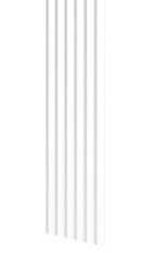 Designový panel s mikrolamelami, tvar Top, bílý mat, 12x275 cm