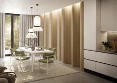 Obkladový panel PUZZLE pro zakřivené stěny, 4,6 x 275 cm, Evropský dub