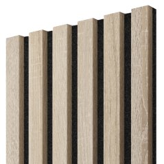 Akustický panel, Dub Sonoma, černý filc, 30x275 cm