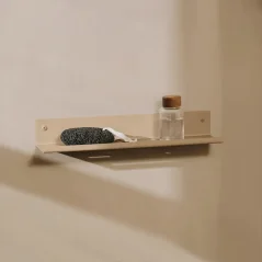 Kovová nástěnná police do koupelny Bonn pískově šedá