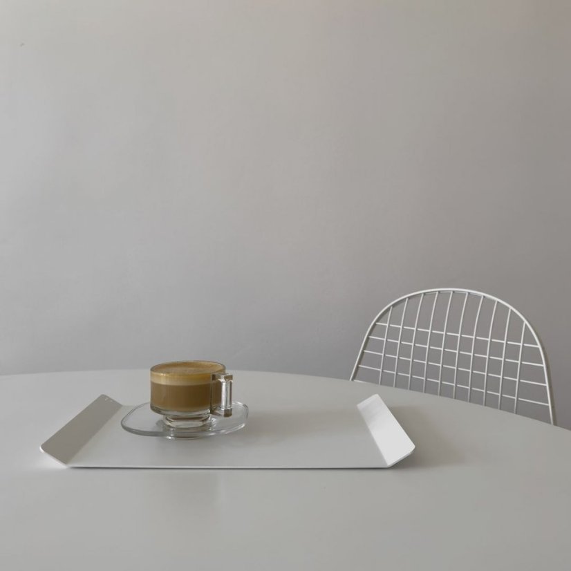 Hliníkový podnos Stockholm bílý