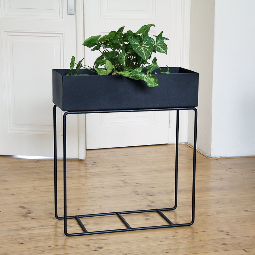 Kovový kvetináč Rosme - Farba výrobku: pastelová zelená RAL 6021