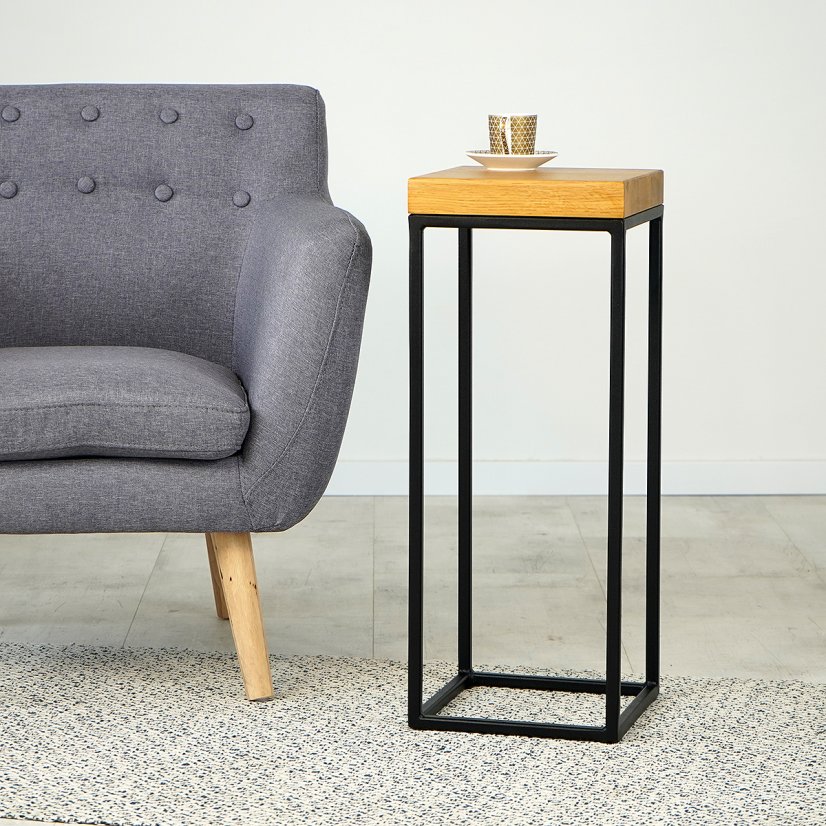 Odkládací stolek Bravo s dubovou deskou