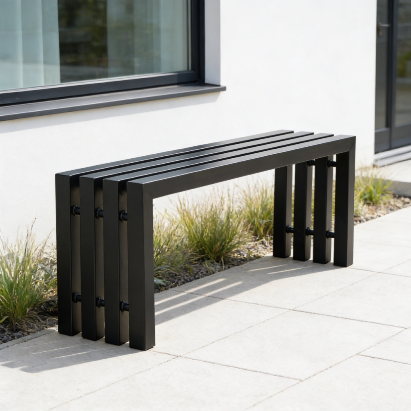 Kovová lavica Modesto - Farba výrobku: pastelová fialová RAL 4009