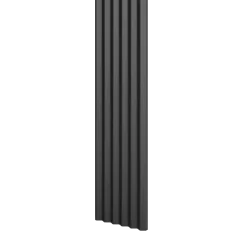 Designový panel s mikrolamelami, tvar Top, černý mat, 12x275 cm