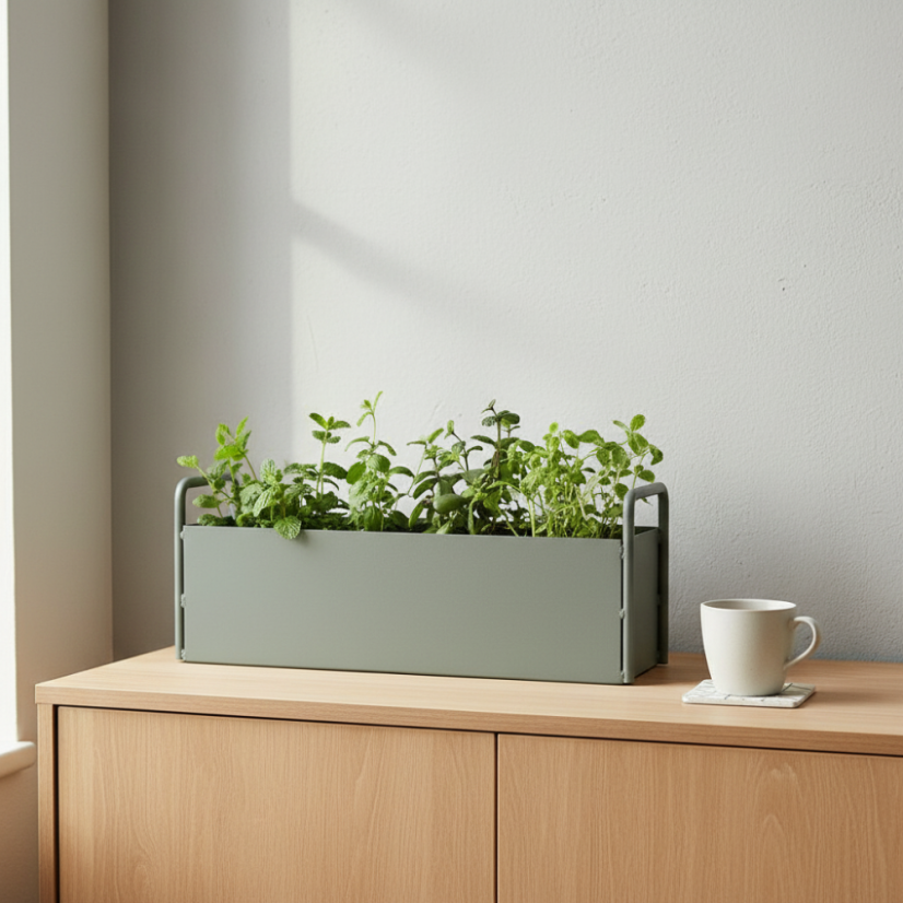 Kovový kvetináč Esme - Farba výrobku: biela RAL 9016