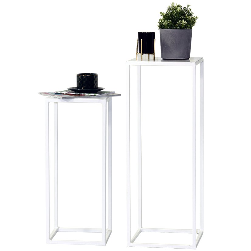 Sada odkladacích stolíkov Vasile / biela