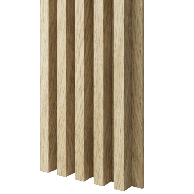 Akustický panel, podklad MDF deska, široká lamela, celý panel - Evropský dub, 30x275 cm