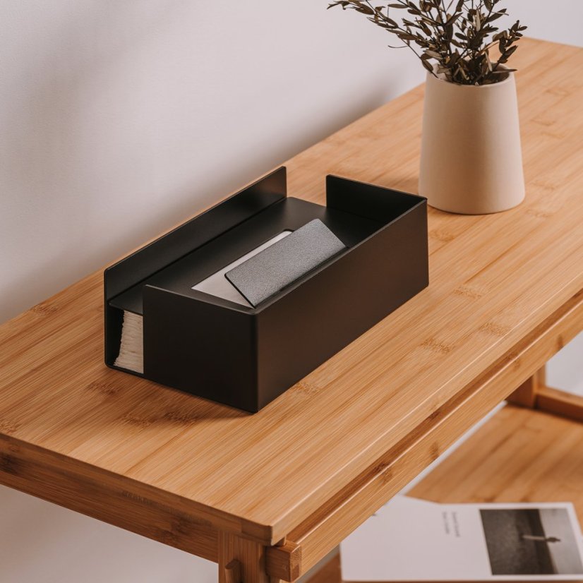 Kovový držiak na obrúsky Rimini - Farba: Pieskovo šedá, Veľkosť: M