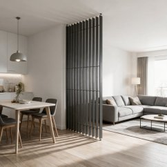 Nastavitelná lamelová příčka MODULO, kompletní sada, výška a šířka dle výběru, grafit