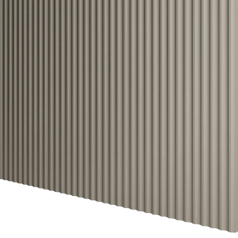 Designový panel s mikrolamelami, tvar Vik, pískově béžová, 12x275 cm