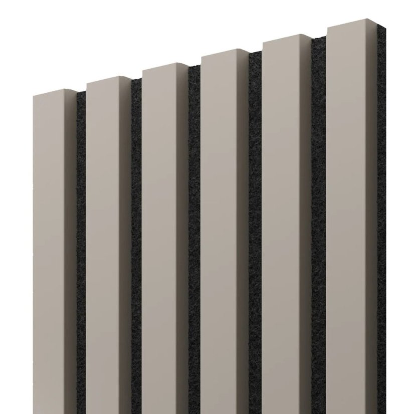 Akustický panel, Pískově béžová, černý filc, 30x275 cm