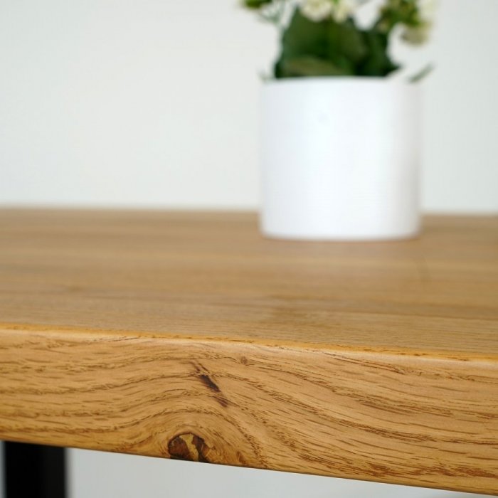 Jídelní stůl s masivní dubovou deskou Verano - Rozměry stolové desky: 1400 x 900 mm