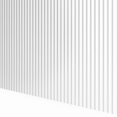 Designový panel s mikrolamelami, tvar Top, bílý mat, 12x275 cm