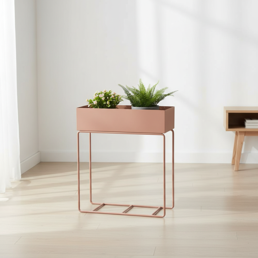 Kovový kvetináč Rosme - Farba výrobku: terakota RAL 3012