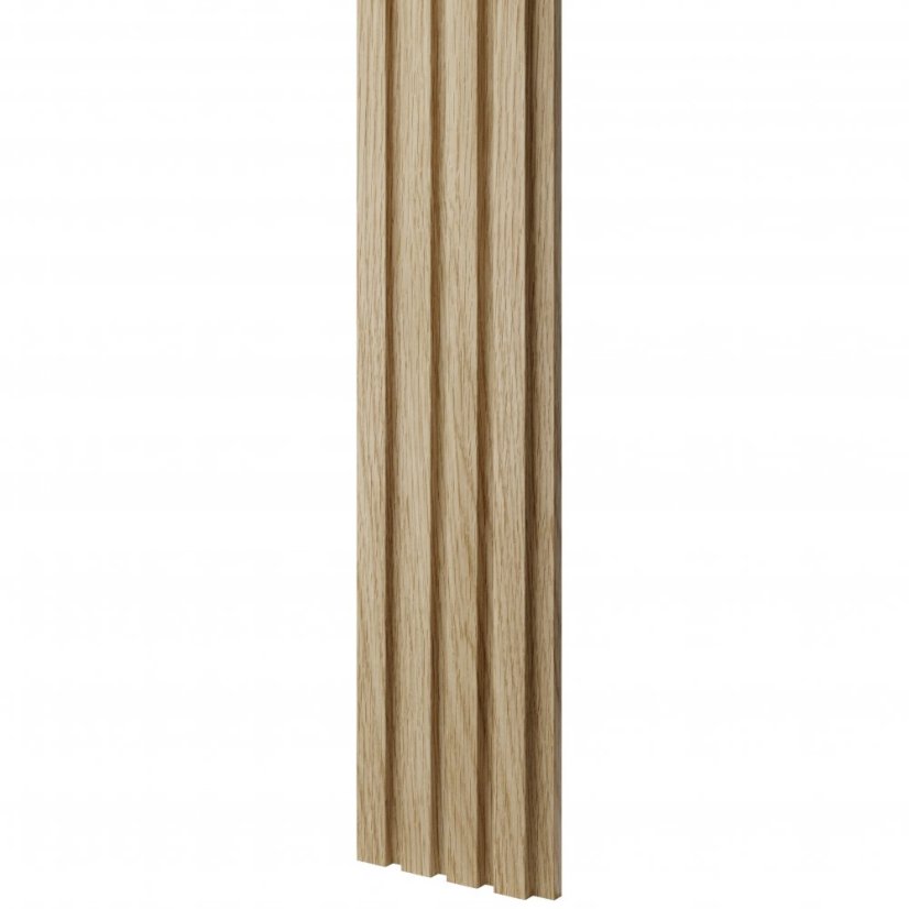 Designový obkladový panel s lamelami MINI, Evropský dub, 12,3 x 275 cm