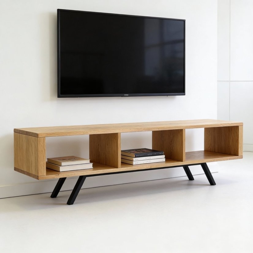 TV stolek Alfa z dubového masivu