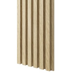 Akustický panel, podklad MDF deska, úzká lamela, celý panel - Evropský dub, 30x275 cm
