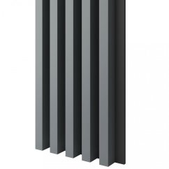 Akustický panel, podklad MDF deska, široká lamela, grafit, 30x275 cm