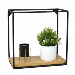 Nástenná polička Roxito s dubovou doskou strednej