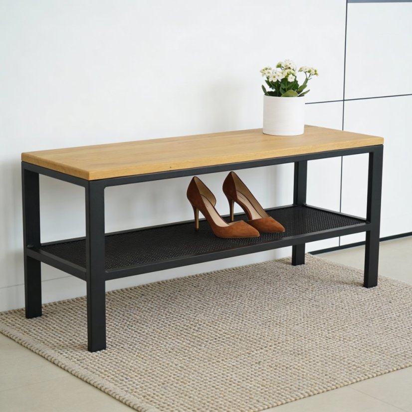 Botník Roland s masivní dubovou deskou