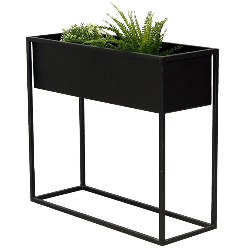 Kovový kvetináč Jasmine - Farba výrobku: čierna RAL 9005