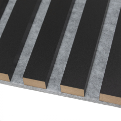 Akustický panel, Černý mat, šedý filc, 30x275 cm