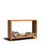 Cortenový dřevník FRAME - Velikost dřevníku (délka x hloubka x výška): 1 200 × 400 × 1 000 mm
