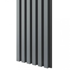 Akustický panel, podklad MDF deska, úzká lamela, grafit, 30x275 cm