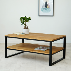 Konferenčný stolík Lago s masívnou dubovou doskou