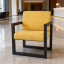 Kovové kreslo s čalúnením Buho žlté