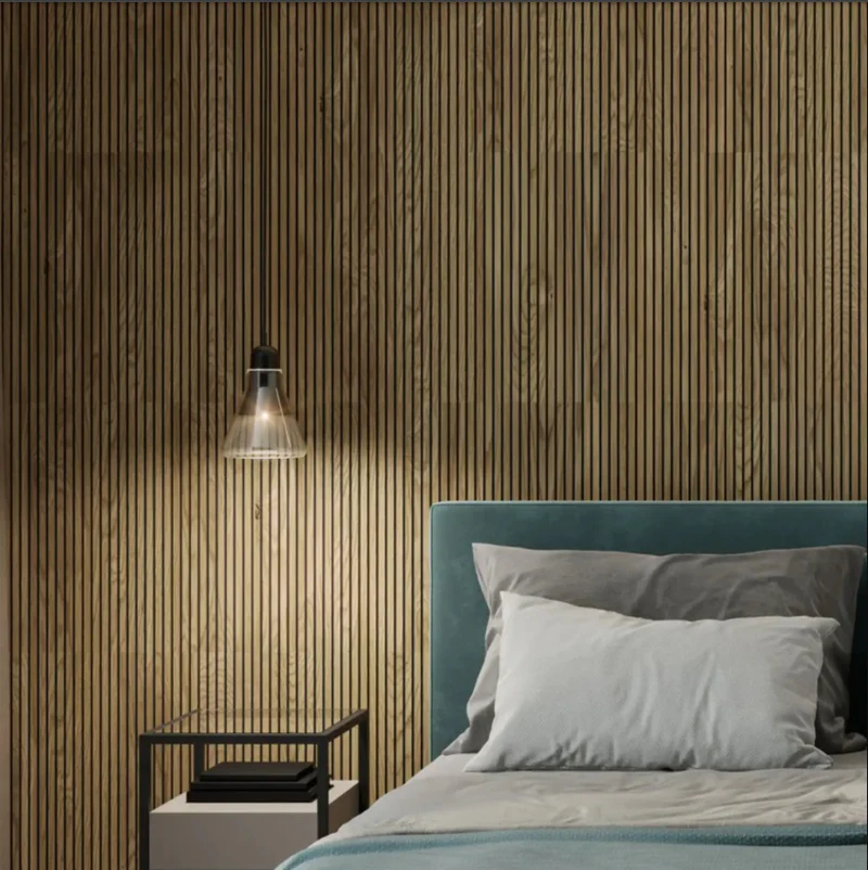 Designový obkladový panel s dubovou dýhou, vzor Tanami, 60x30 cm