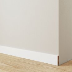 Soklová podlahová lišta, bílý mat, 2 m