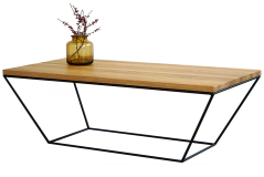 Konferenčný stolík Doke s masívnou dubovou doskou